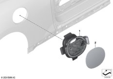 Крышка разъема для зарядки сзади