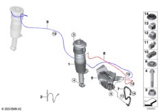 Задний пневмоамортизатор/блок управления