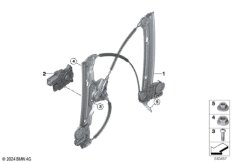 Механизм перемещения стекла двери Пд