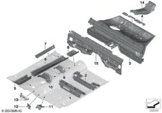 Перегородка баг.отделение/детали днища
