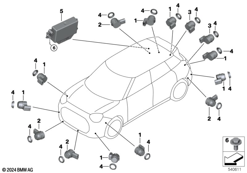 G70/G60 парктроник задний