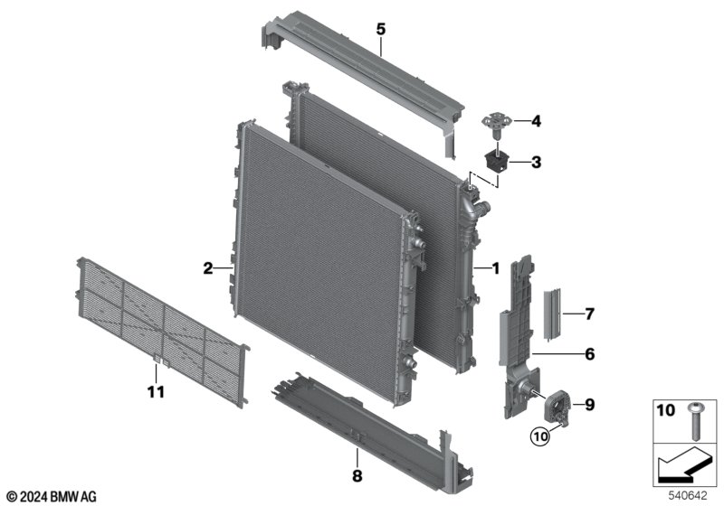Крепеж радиатора охлаждающей жидкости