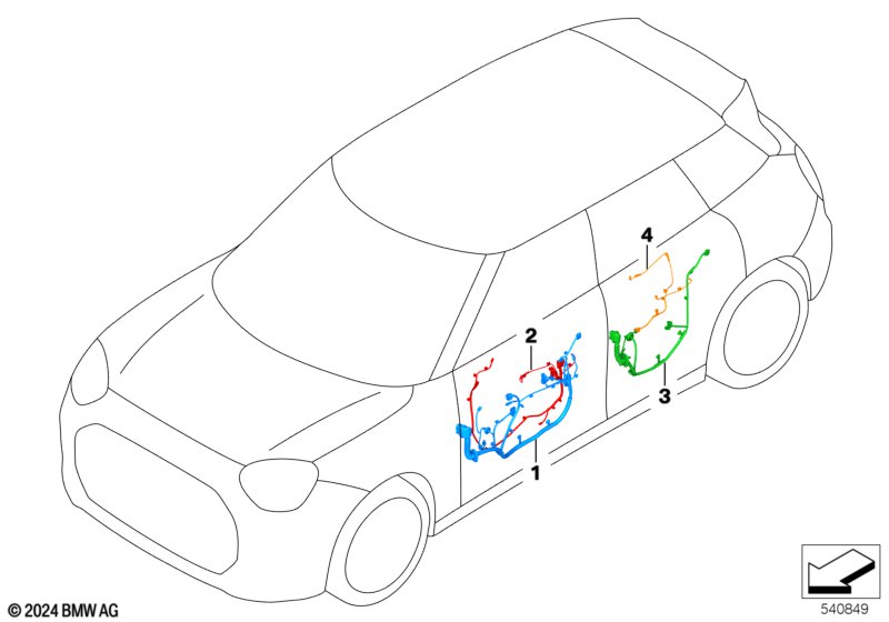Жгут проводов двери