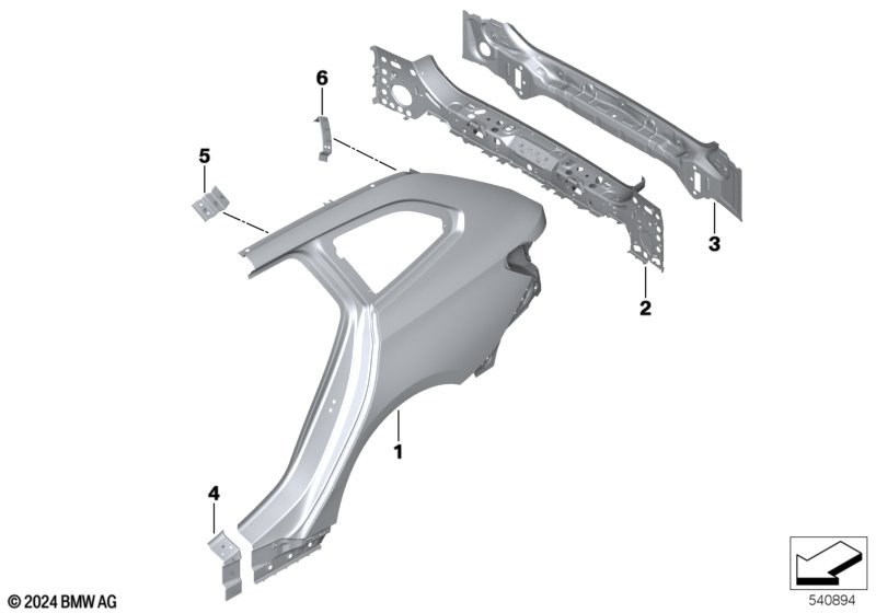 Крыло/облицовка задней части