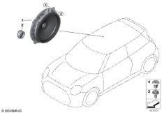 Детали динамика Бок. сторона/задн. дверь