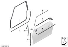 Накладки и уплотнения двери Пд