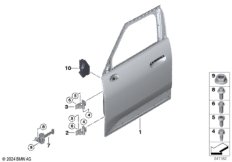 Дверь Пд, петли/ограничитель двери