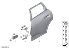 Задняя дверь - петля/ограничитель двери