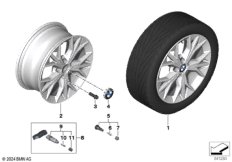 BMW л/с диск Y-образные спицы 972 - 17"