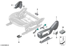 Накладка переднего сиденья с э/приводом