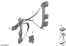 Механизм перемещения стекла двери Пд