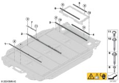 Прижимные планки высоковольтной батареи