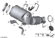 Сажевый фильтр рядом с бенз. двигателем