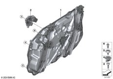 Механизм перемещения стекла двери Пд