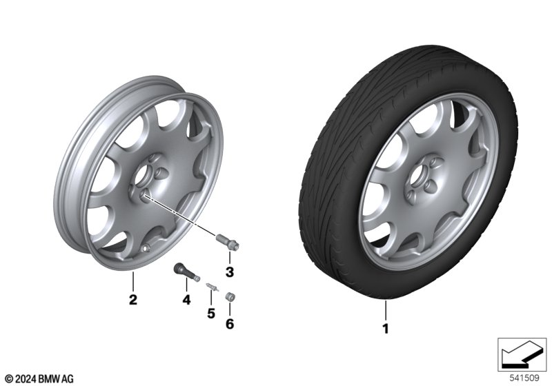 Аварийное колесо легкосплавное
