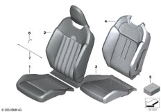 Переднее сиденье, набивка и обивка JCW