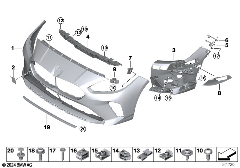 F70 передний бампер M-tech