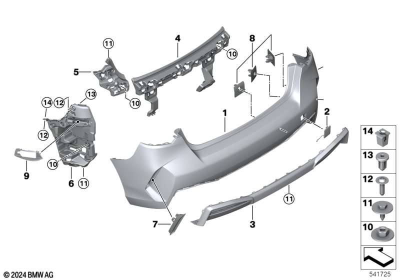 F70 задний бампер стандарт