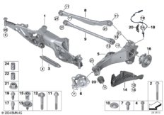 Балка мостаЗд/подвеска кол/подш.ступ.кол