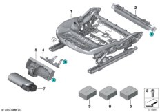 Каркас подушки пер. сиденья с ручн.рег.