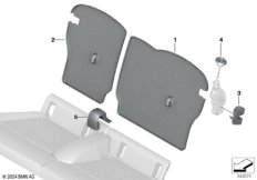 Накладки спинки заднего сиденья