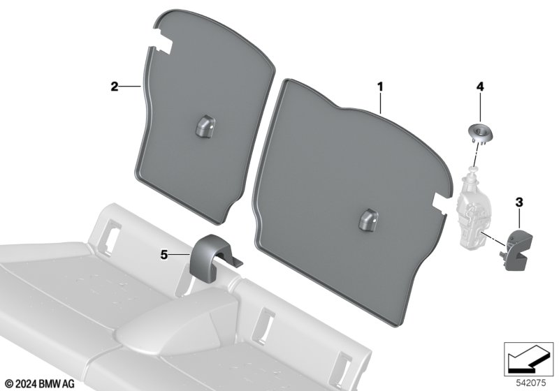 Накладки спинки заднего сиденья
