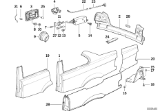 Крыло/облицовка задней части