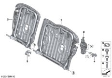 Рама спинки заднего сиденья