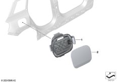 Крышка разъема для зарядки сзади