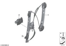 Механизм перемещения стекла двери Пд