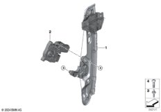 Механизм перемещения стекла двери Зд