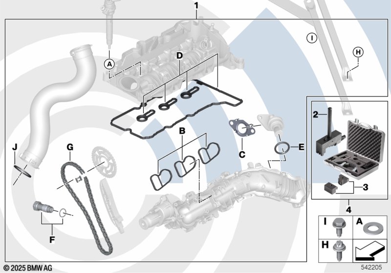 Ремкомплект открытой приводной цепи Вх