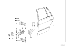 Задняя дверь - петля/ограничитель двери