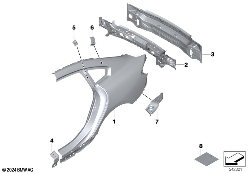 Крыло/облицовка задней части
