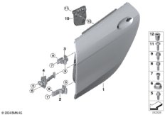 Задняя дверь - петля/ограничитель двери
