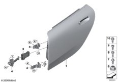 Задняя дверь - петля/ограничитель двери