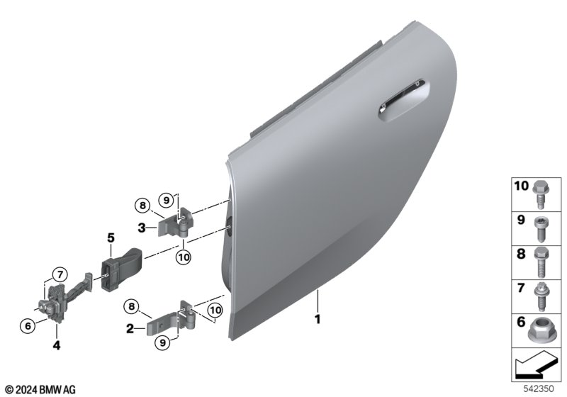 Задняя дверь - петля/ограничитель двери