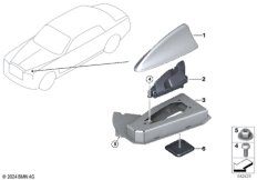 Single parts, teleph.antenna multi-band