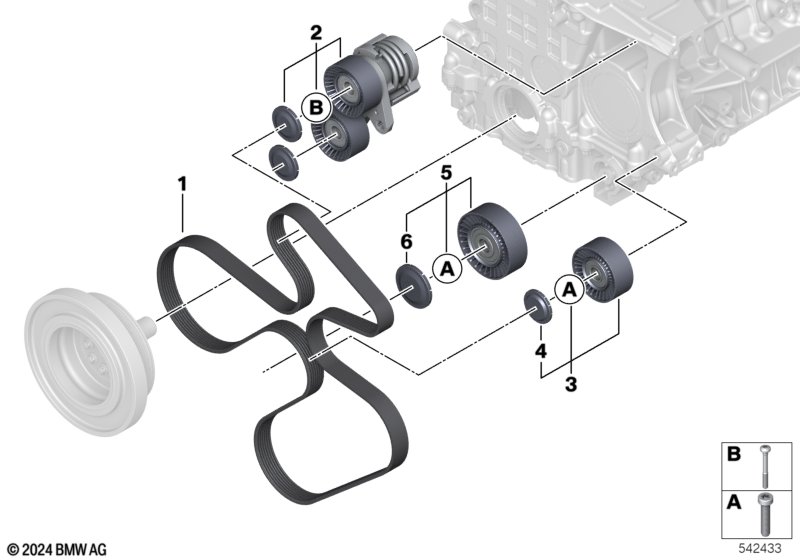 Рем.привод генератора/конд./усилит.руля