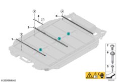 Прижимные планки высоковольтной батареи