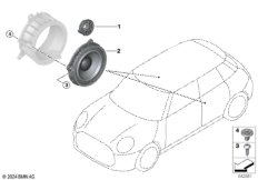 Детали динамика в двери Зд