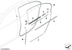 Накладки и уплотнения двери Зд