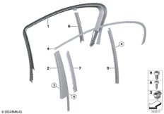 Накладки и уплотнения двери Зд