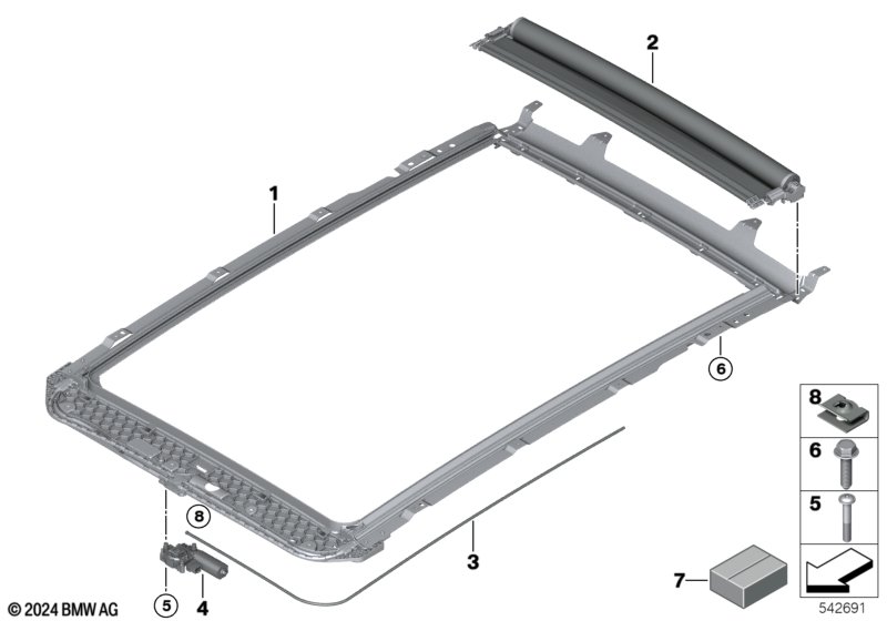 Шторка панорамной стеклянной крыши