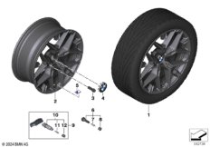 BMW л/с диск сдвоенные спицы 1039M - 18"