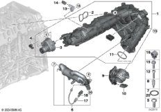Система впуска AGR с упр.заслонками