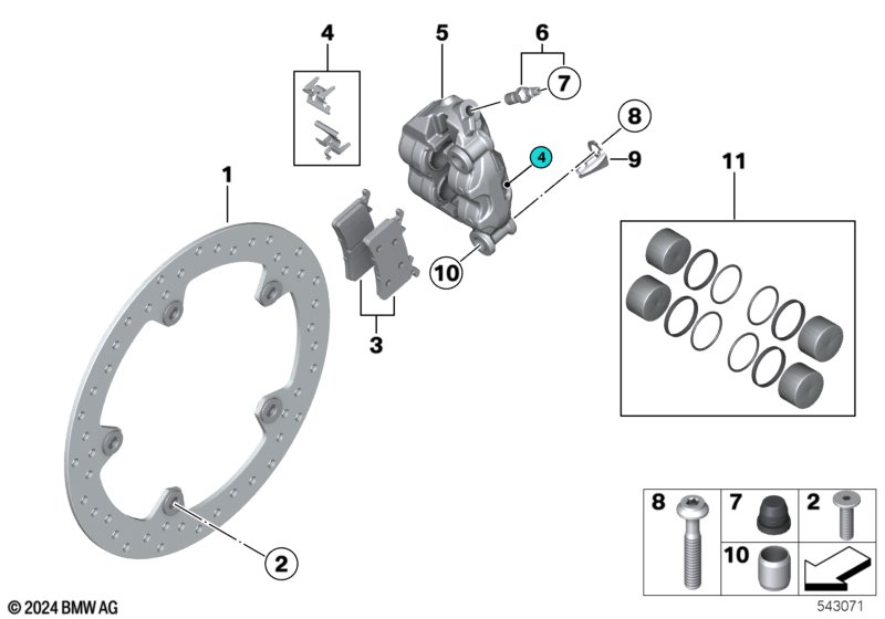 Тормозной механизм переднего колеса