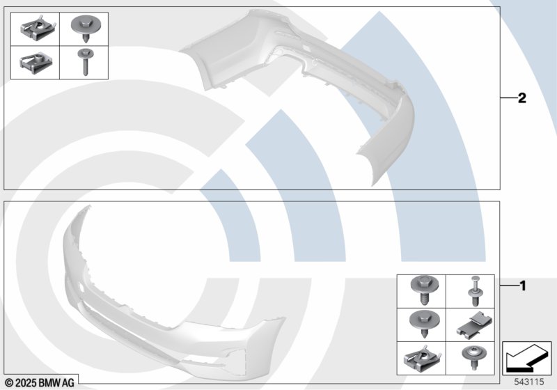 Монтажный комплект бампера