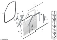 Накладки и уплотнения двери Пд