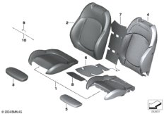 Набивка и обивка спортивного пер.сиденья